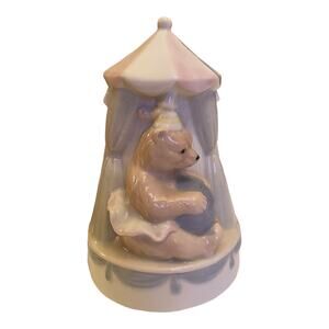 Gorgeous Circus Bear Pastel Vintage Coin Piggy Bank